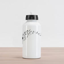 Meadow Dandelions Floral Aluminum Water Bottle