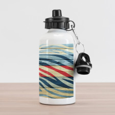 Country Zebra on Wood Aluminum Water Bottle