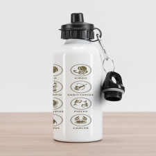 Classic Zodiac Chart Aluminum Water Bottle