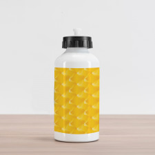 Lines and Swirling Motifs Aluminum Water Bottle