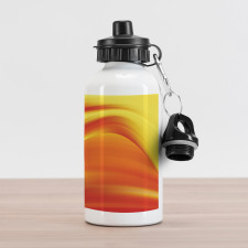 Abstract Digital Waves Aluminum Water Bottle