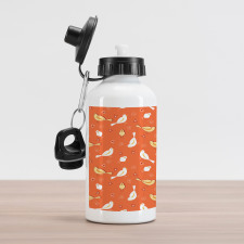 Birds with Heart Shapes Aluminum Water Bottle