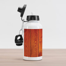 Wood Timber Floor Orange Aluminum Water Bottle