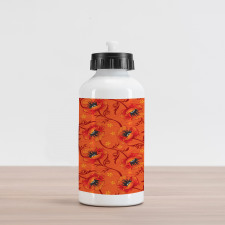 Poppy Flower Romance Aluminum Water Bottle