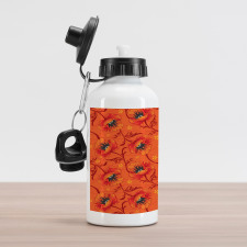 Poppy Flower Romance Aluminum Water Bottle