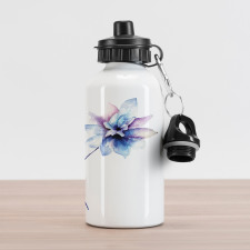 Retro Flowers Aluminum Water Bottle