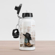 Rodeo Cowboy Grunge Hat Aluminum Water Bottle