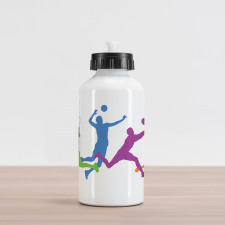 Man and Woman Playing Aluminum Water Bottle