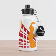 Summer Tones Lady Player Aluminum Water Bottle