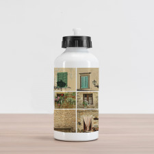 Italian Stone Houses Aluminum Water Bottle