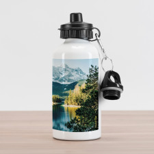 Mountain Frozen Lake Aluminum Water Bottle