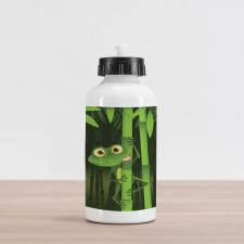 Jungle Trees Fun Frog Aluminum Water Bottle