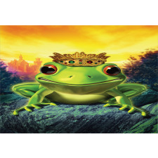 Frog Prince with Crown Aluminum Water Bottle