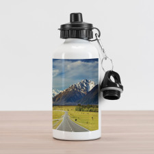 Snowy Mountains Alps Aluminum Water Bottle