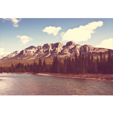 Canada River and Trees Aluminum Water Bottle