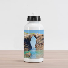 Spanish Seacoast Scenery Aluminum Water Bottle