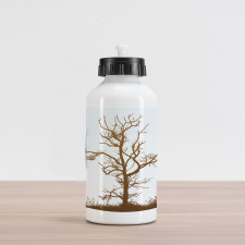 Owl Autumn Tree Branch Aluminum Water Bottle