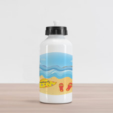 Minimal Doodle Ocean Aluminum Water Bottle