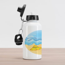 Minimal Doodle Ocean Aluminum Water Bottle