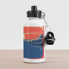 Lighthouse Waves Sea Aluminum Water Bottle