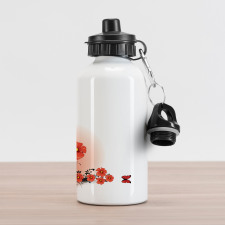 Cartoon Poppy Fresh Art Aluminum Water Bottle