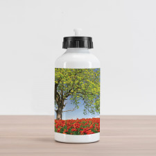 Spring Scenery Flowers Aluminum Water Bottle