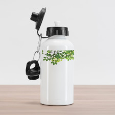 Fresh Branch with Leaves Aluminum Water Bottle