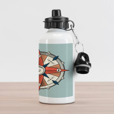 Cruise Compass Grunge Aluminum Water Bottle