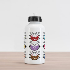 Smiling Ladybugs Set Aluminum Water Bottle