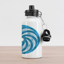 Abstract Fractal Aluminum Water Bottle
