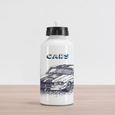 Sports Car Grunge Aluminum Water Bottle