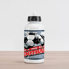 Grungy Football Pop Art Aluminum Water Bottle