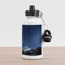 Starry Blue Night Cosmos Aluminum Water Bottle