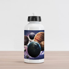 Milky Way Planets Space Aluminum Water Bottle