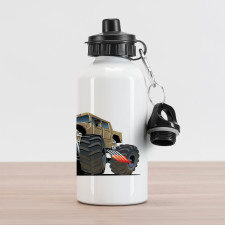 Monster Truck Racing Aluminum Water Bottle