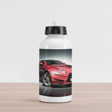 Red Fast Sports Racing Men Aluminum Water Bottle