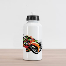 Motorcycle Racer Sport Aluminum Water Bottle