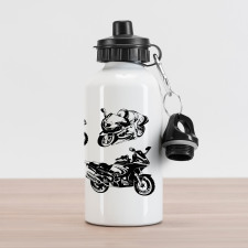 Motorbikes Aluminum Water Bottle