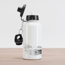 Bench Lantern Ocean Aluminum Water Bottle