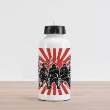 Samurai Ninja Retro Aluminum Water Bottle
