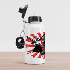 Aikido Samurai Fight Aluminum Water Bottle