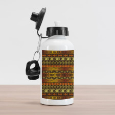 Geometric Indigenous Art Aluminum Water Bottle