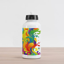 Rainbow Splash Aluminum Water Bottle