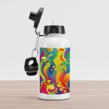 Rainbow Splash Aluminum Water Bottle