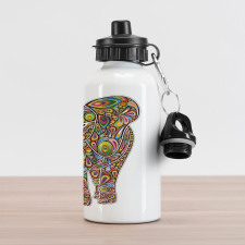 Boho Elephant Art Aluminum Water Bottle