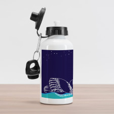 Floating Swan Waves Aluminum Water Bottle