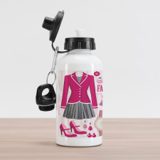 Fashion in Paris Dresses Aluminum Water Bottle