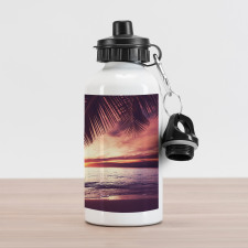 Sunset Ocean Waves Aluminum Water Bottle