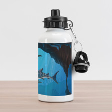 Swimming Shark Ocean Aluminum Water Bottle