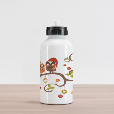 Noel Owls Folkloric Aluminum Water Bottle